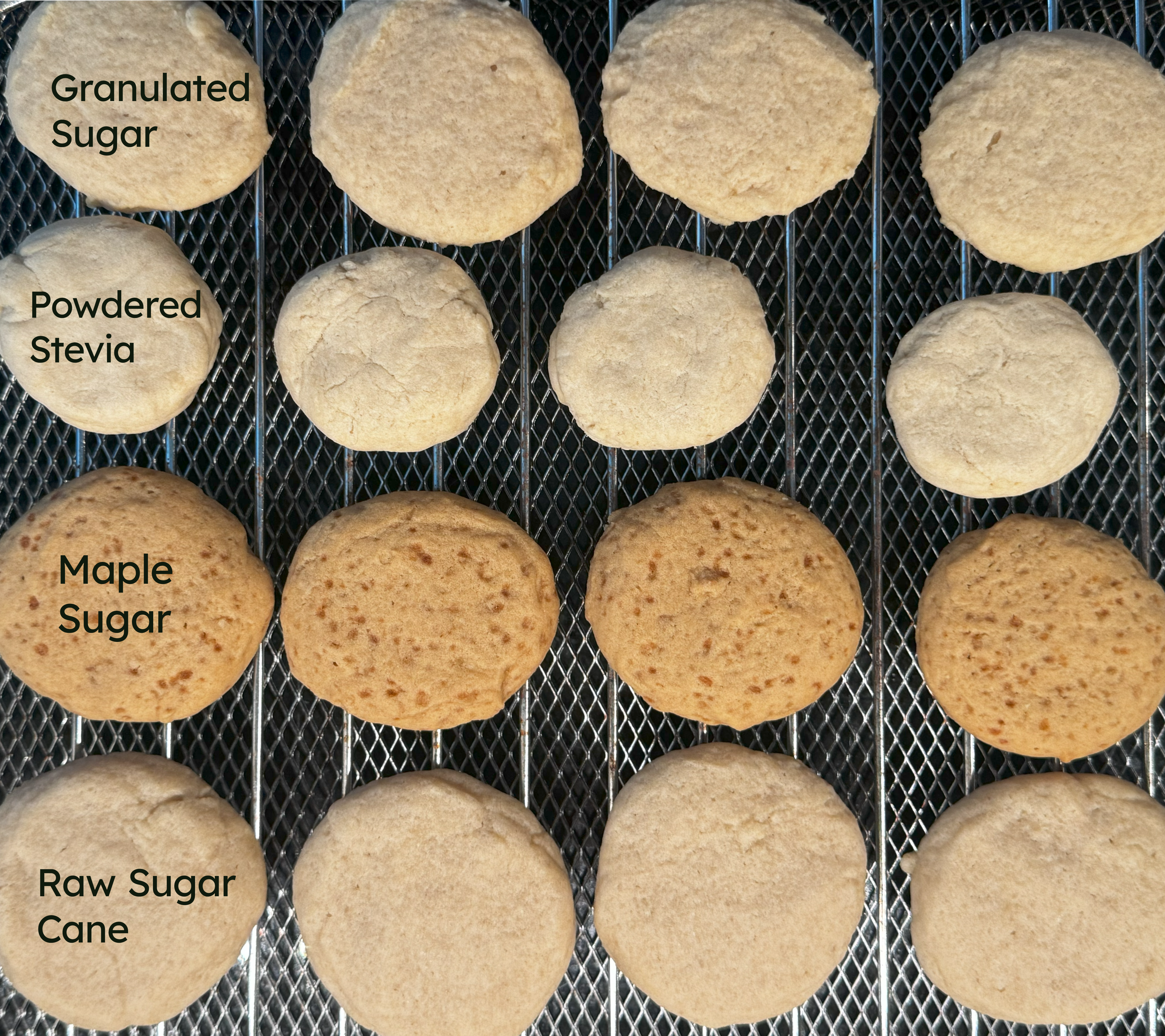 4 types of baked cookies